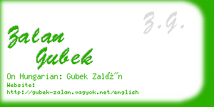 zalan gubek business card